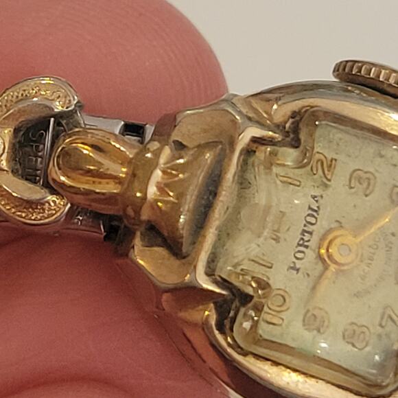 Vintage Portola Ladies Swiss Watch. Gold plated front - Picture 3 of 13